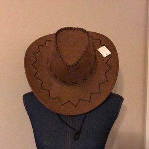Gorgeous chestnut faux suede cowboy hat